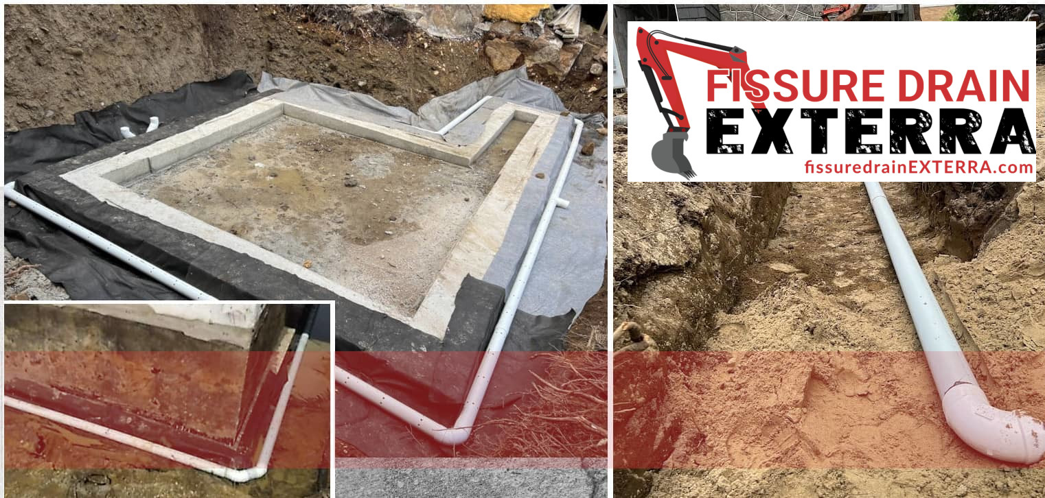 Fissure Drain Exterra, impermeabilisation, Excavation, Laurentides